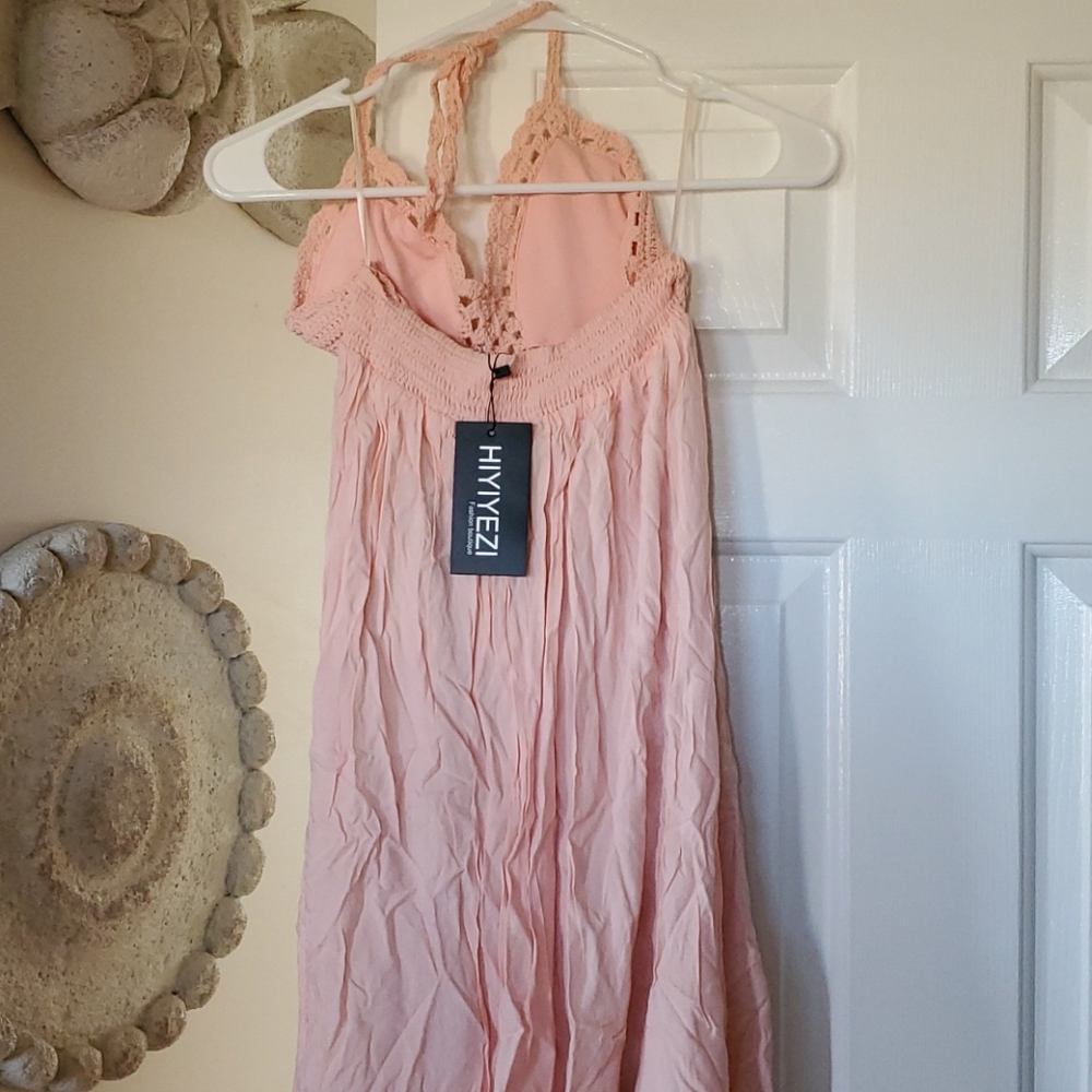 π©±πππ Peachy Pinkπ Crochet Beach Maxi Dress π - Picture 6 of 9